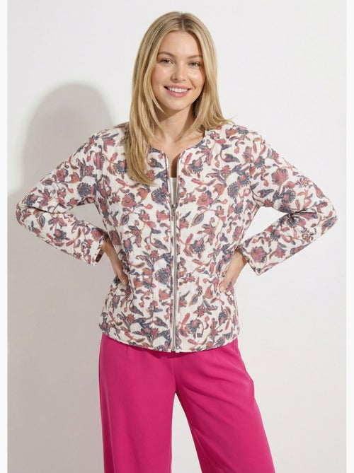 Veste matelassée sans col zippée imprimée - afibel - Kiabi Veste matelassée sans col zippée imprimée - afibel - Kiabi