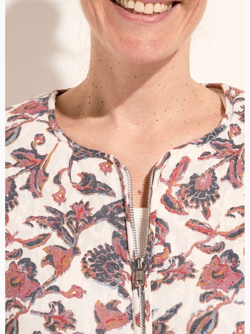 Veste matelassée sans col zippée imprimée - afibel - Kiabi Veste matelassée sans col zippée imprimée - afibel - Kiabi