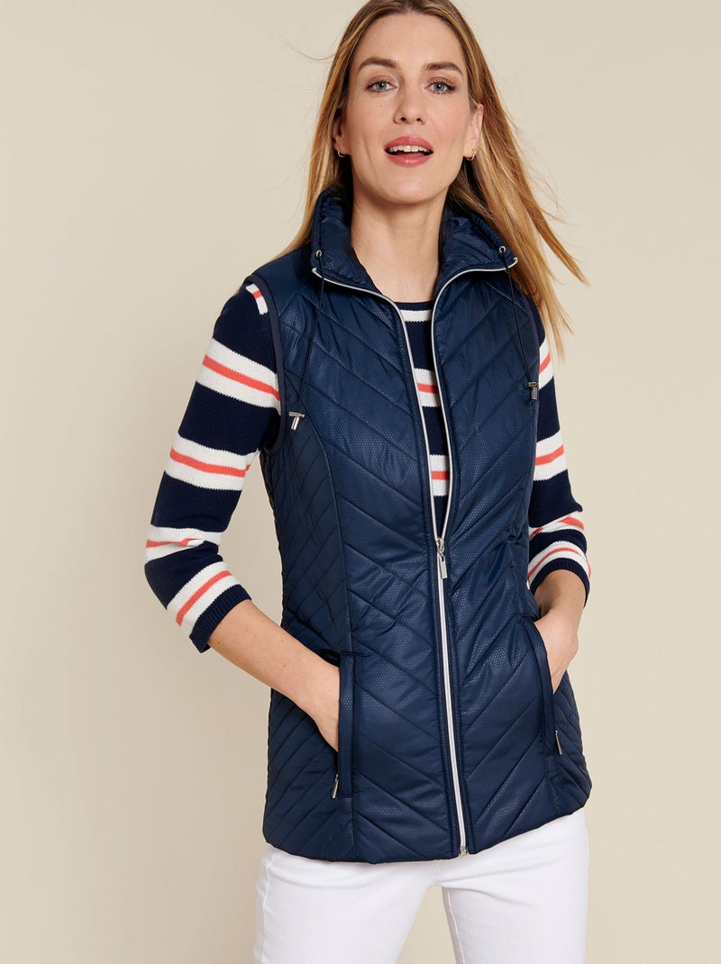 Veste matelassée sans manches - Damart Bleu marine - Kiabi