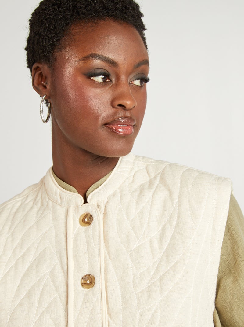 Veste matelassée sans manches Blanc - Kiabi