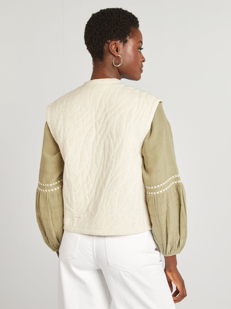 Veste matelassée sans manches Blanc - Kiabi