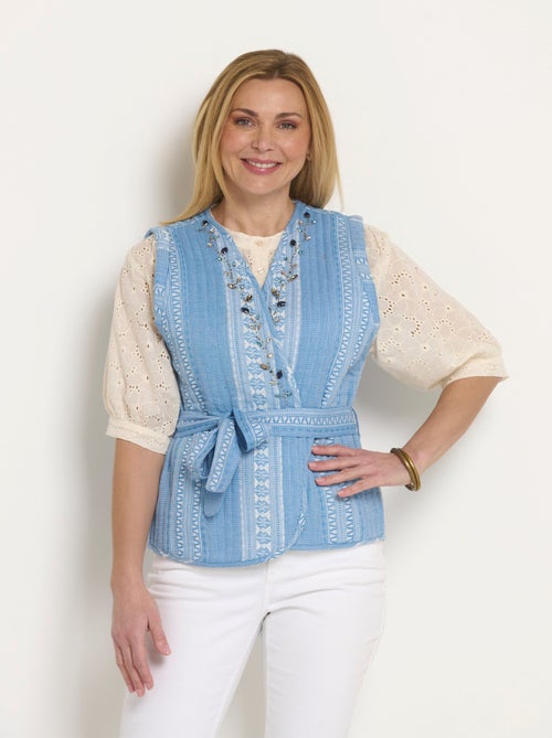 Veste matelassée sans manches détails strass - Afibel - Kiabi