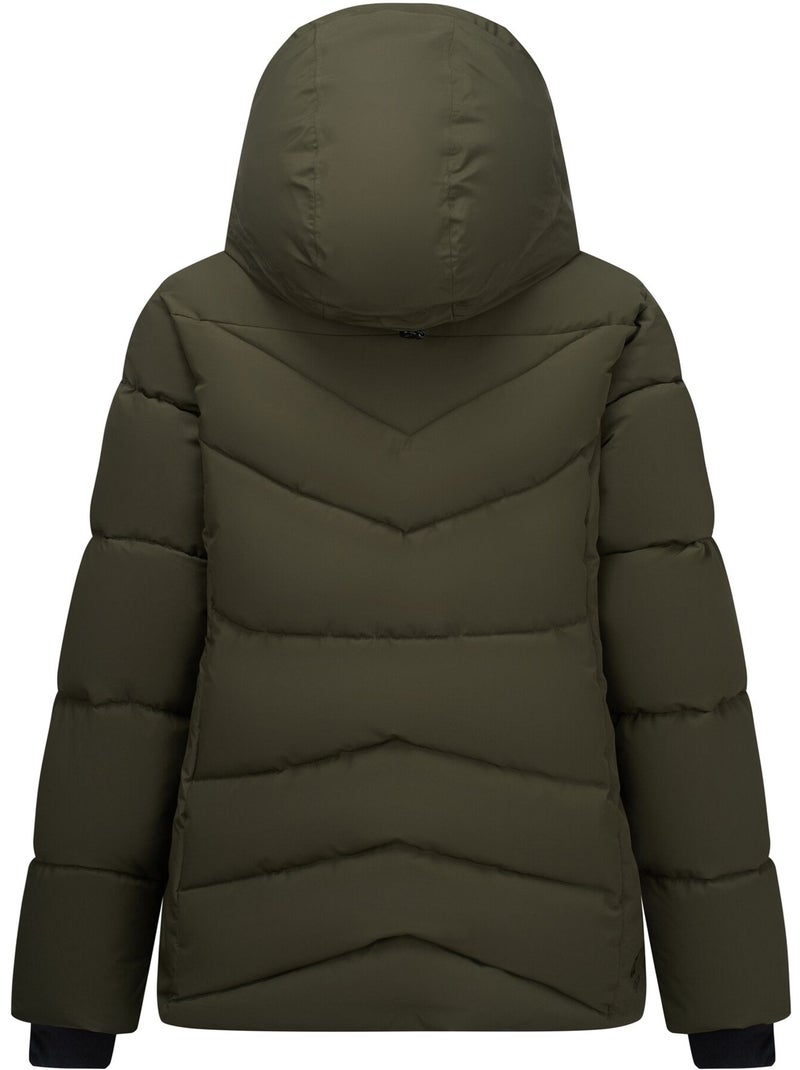 Veste matelassée unie à capuche ajustable lustre - dare 2b Vert kaki - Kiabi