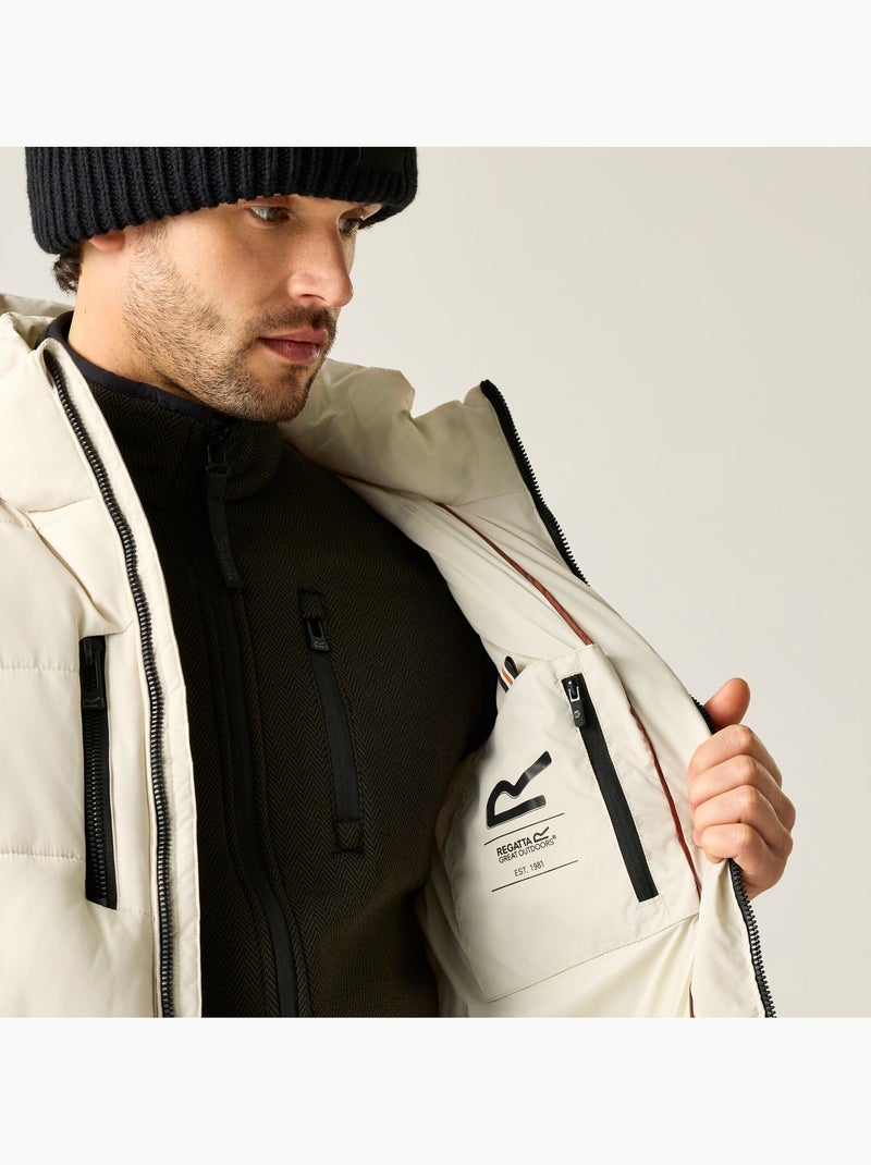 Veste matelassée unie à capuche amovible dissimulée layska - regatta Blanc Beige - Kiabi