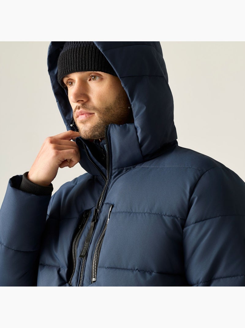 Veste matelassée unie à capuche amovible dissimulée layska - regatta Bleu marine - Kiabi
