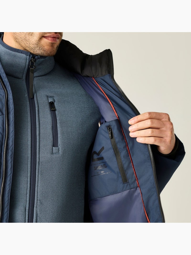 Veste matelassée unie à capuche amovible dissimulée layska - regatta Bleu marine - Kiabi