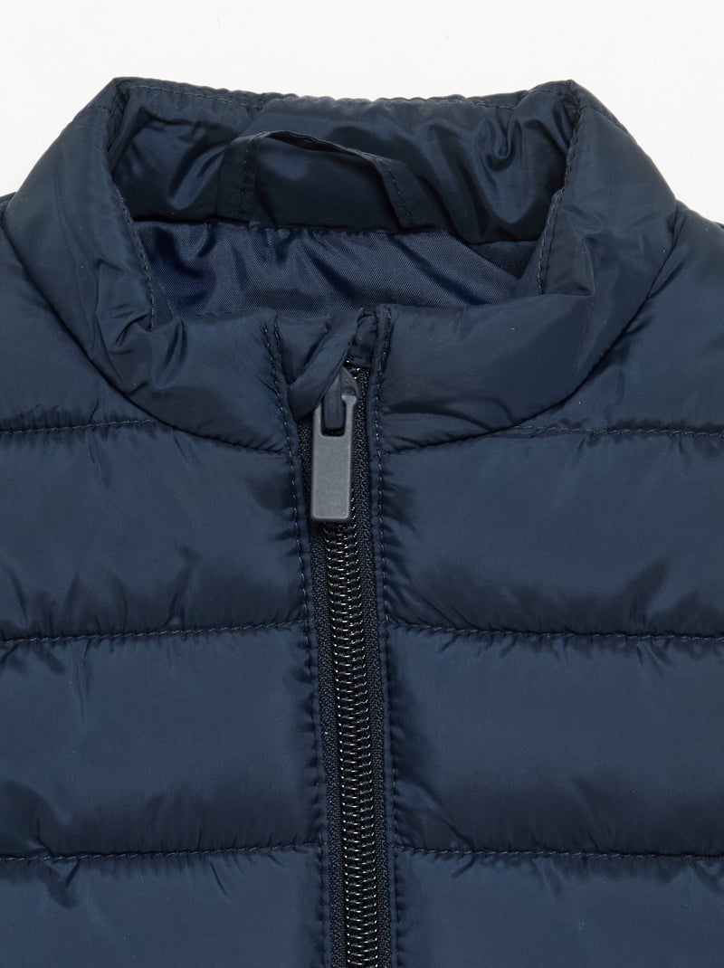Veste matelassée unie sans manches Bleu - Kiabi