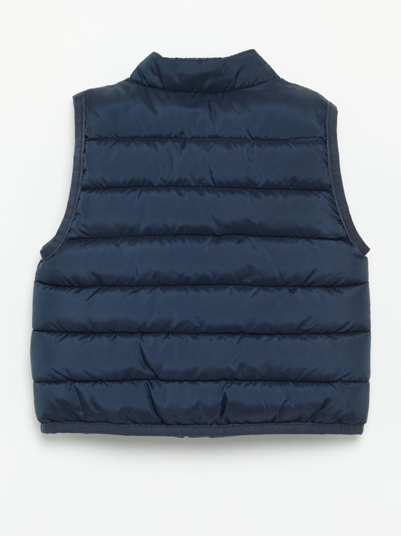 Veste matelassée unie sans manches Bleu - Kiabi