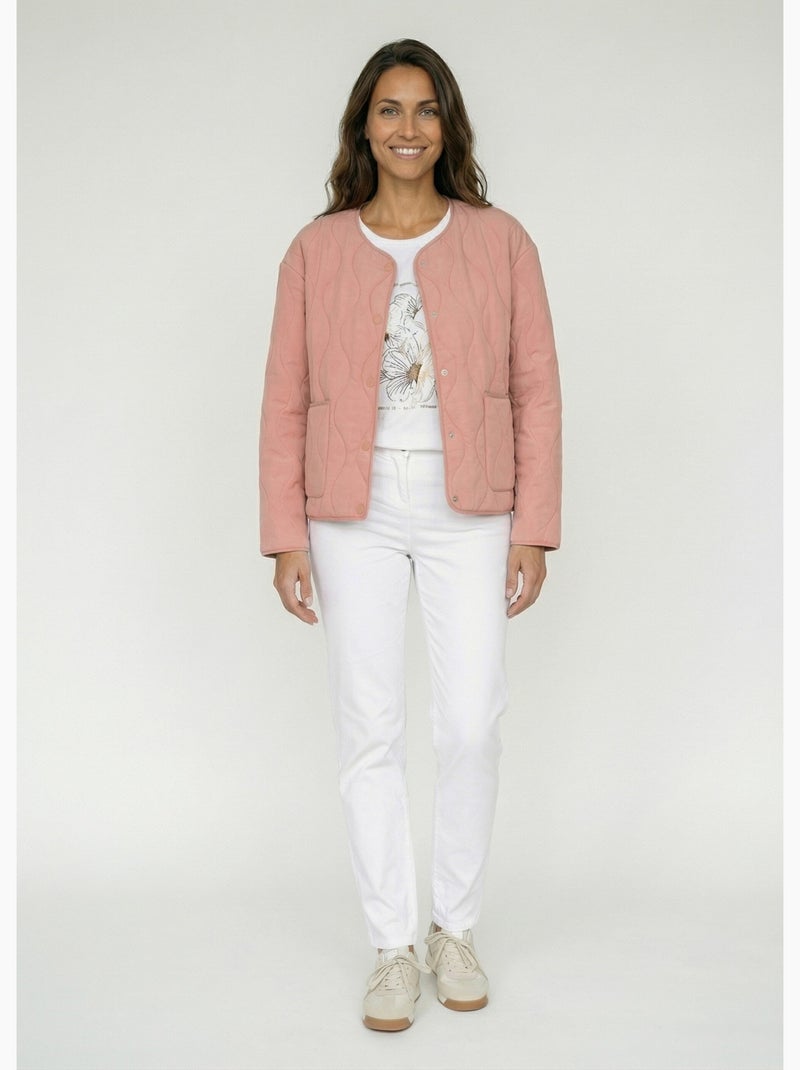 Veste matelassée zippée sans col - afibel Terracotta - Kiabi