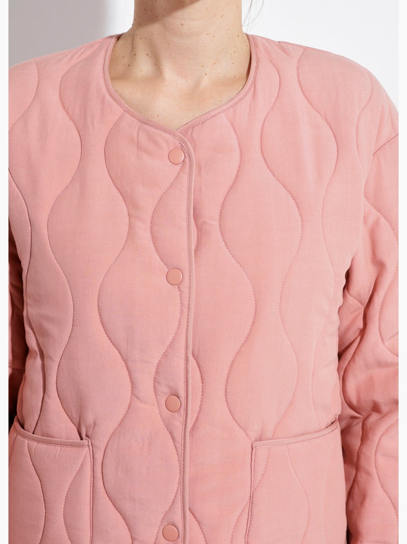 Veste matelassée zippée sans col - afibel Terracotta - Kiabi