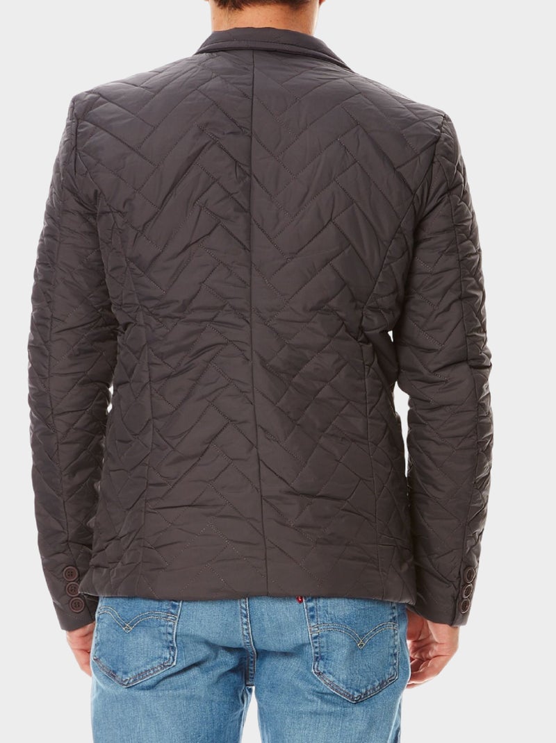 Veste matellassé boutonnée Gris - Kiabi