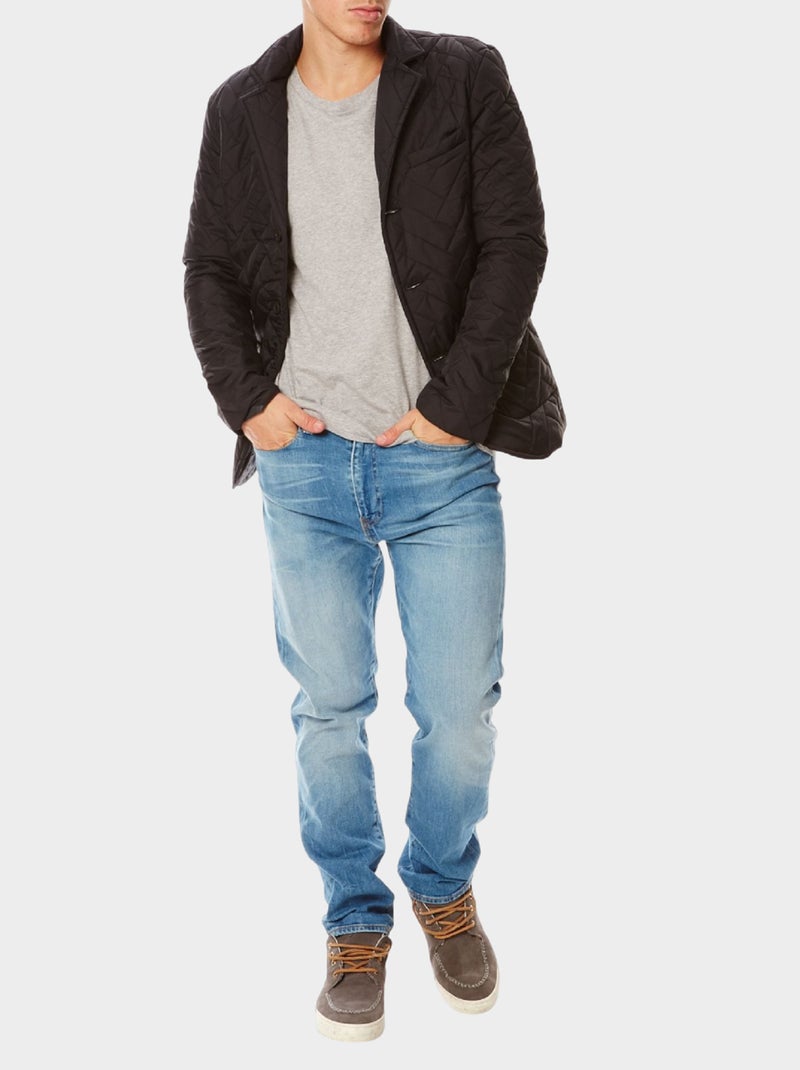 Veste matellassé boutonnée Noir - Kiabi