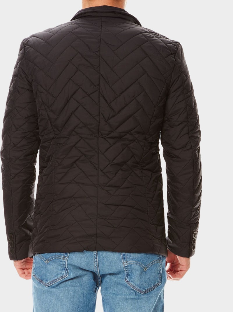 Veste matellassé boutonnée Noir - Kiabi