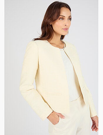 Veste matière reliéfée plissée - Damart