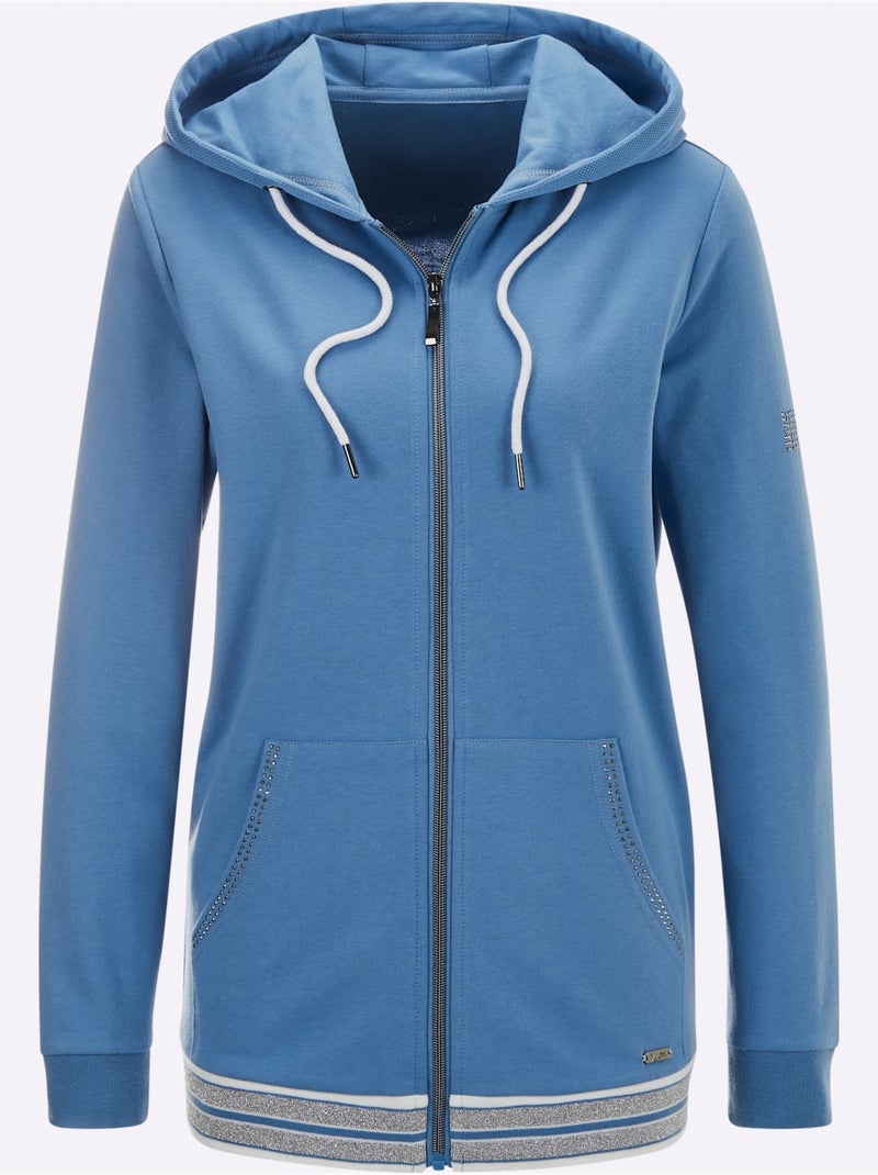 Veste Matière Sweat - Taille Standard - Witt Bleu - Kiabi
