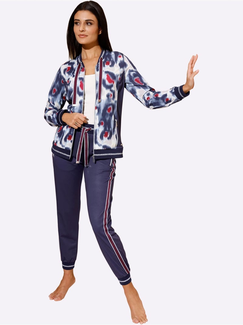 Veste Matière Sweat - Taille Standard - Witt Bleu Rouge - Kiabi