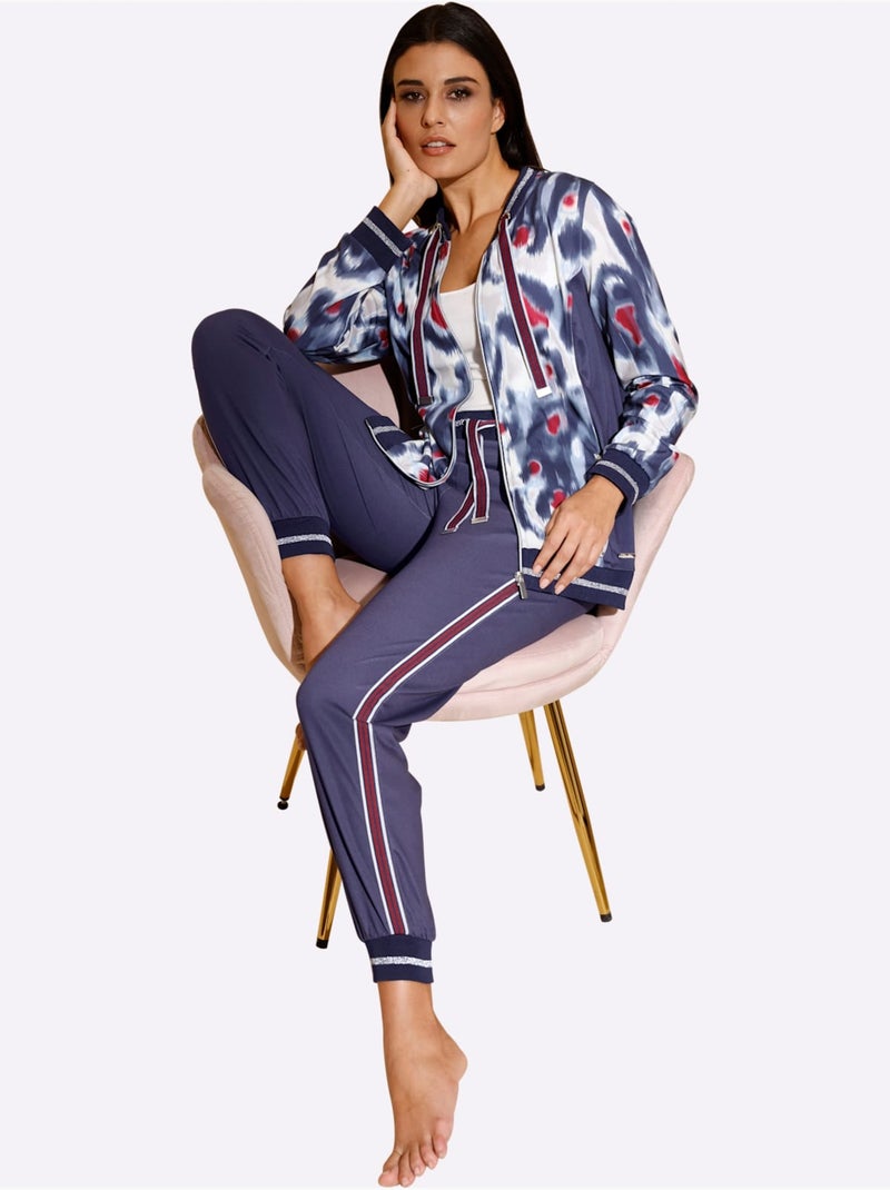 Veste Matière Sweat - Taille Standard - Witt Bleu Rouge - Kiabi