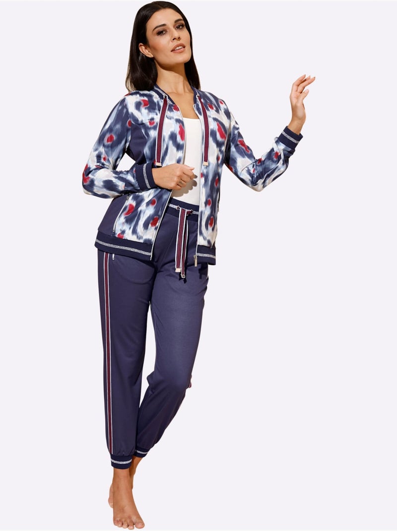 Veste Matière Sweat - Taille Standard - Witt Bleu Rouge - Kiabi