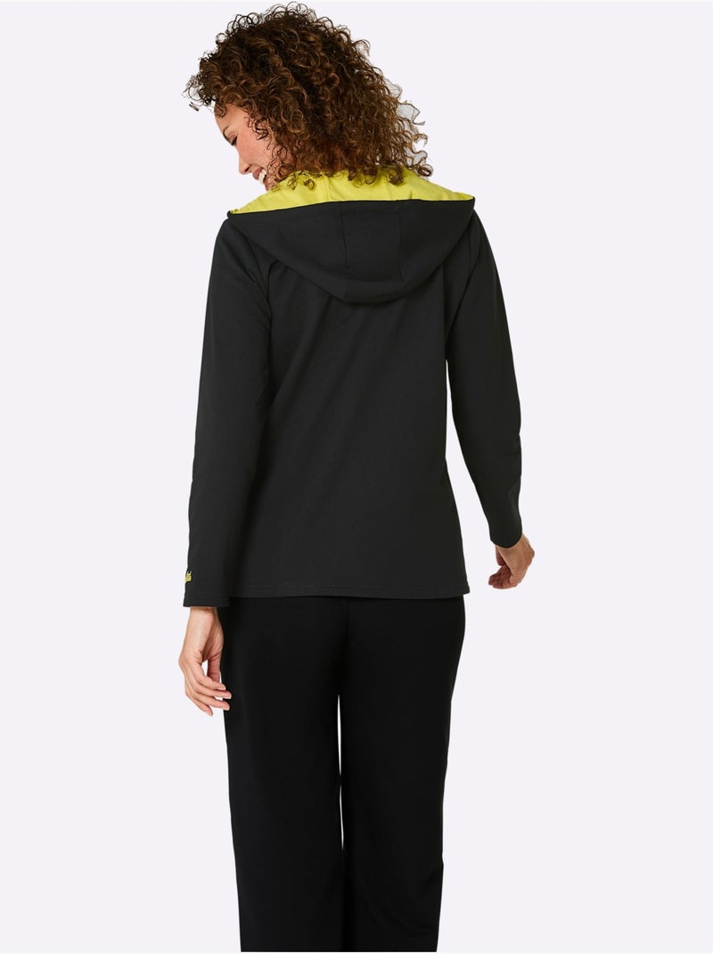 Veste Matière Sweat - Taille Standard - Witt Noir - Kiabi