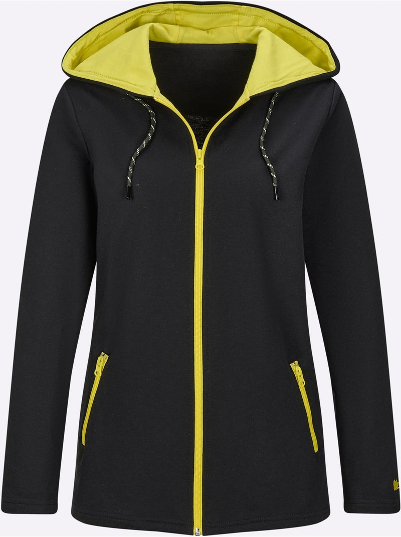 Veste Matière Sweat - Taille Standard - Witt Noir - Kiabi