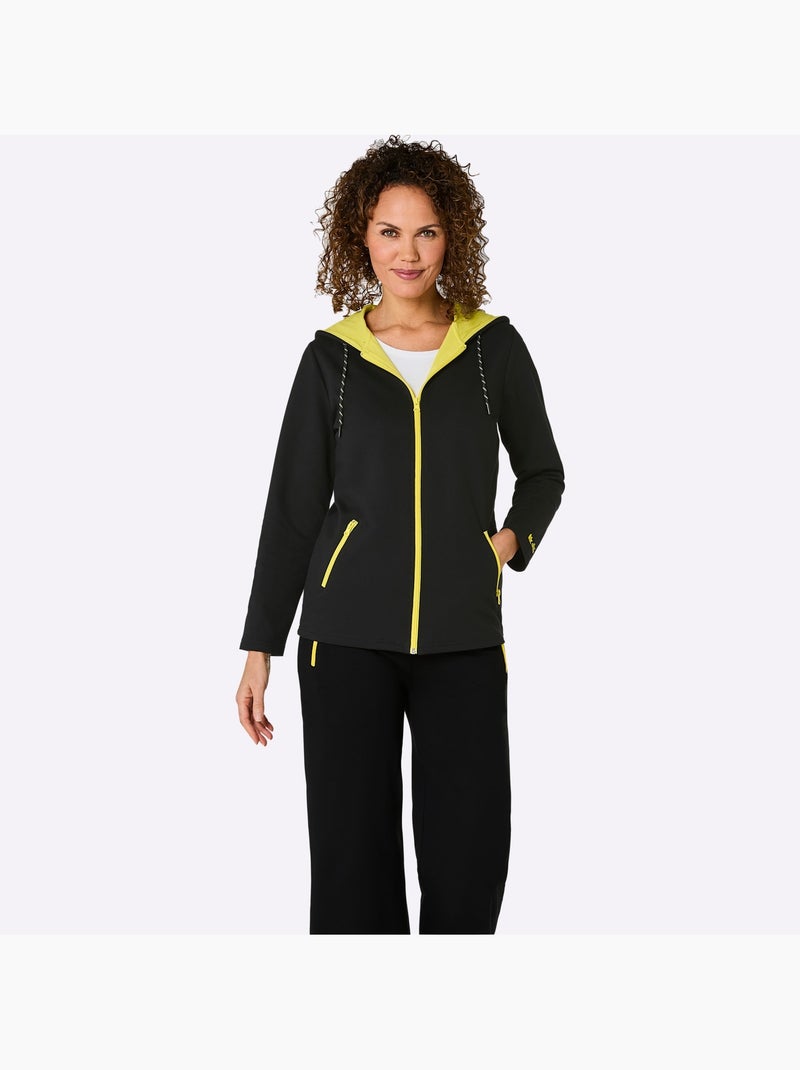 Veste Matière Sweat - Taille Standard - Witt Noir - Kiabi