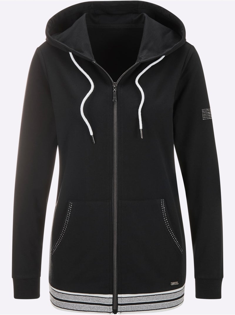 Veste Matière Sweat - Taille Standard - Witt Noir - Kiabi