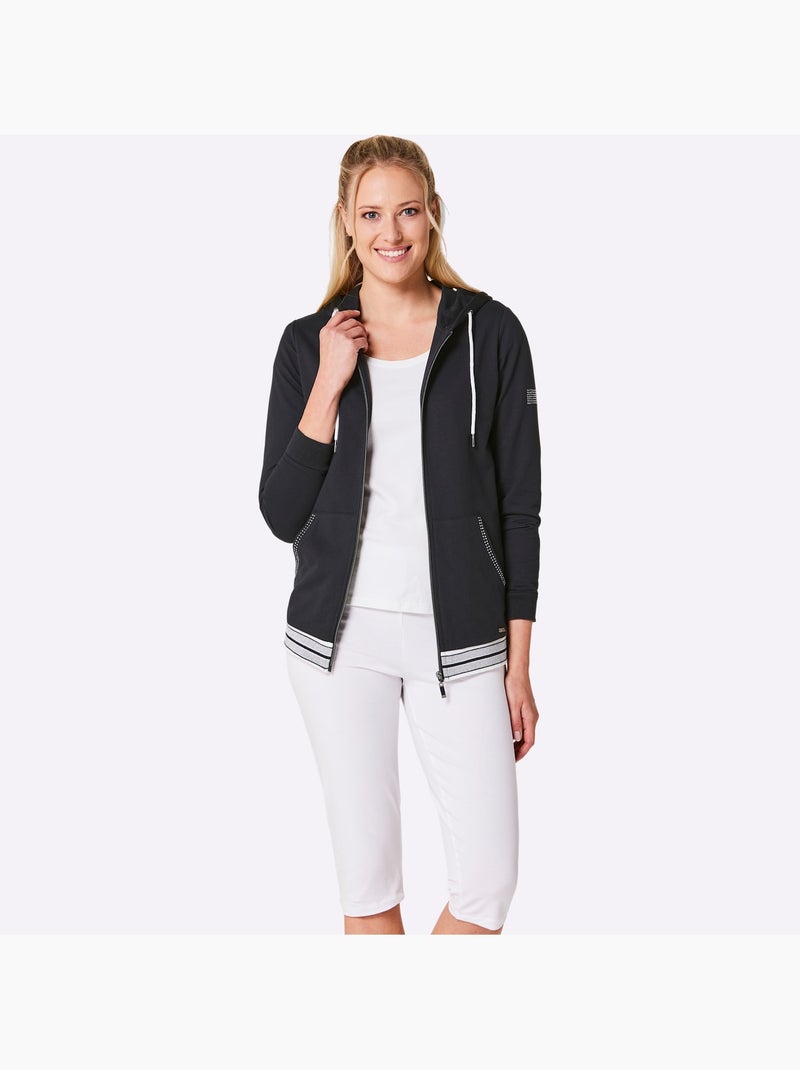 Veste Matière Sweat - Taille Standard - Witt Noir - Kiabi