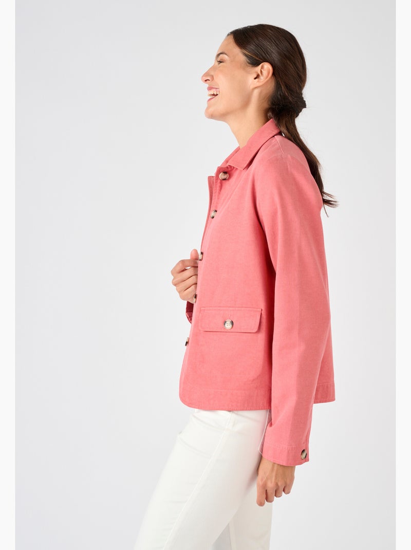 Veste mélange Lyocell Tencel(TM) et coton - Damart Rose - Kiabi