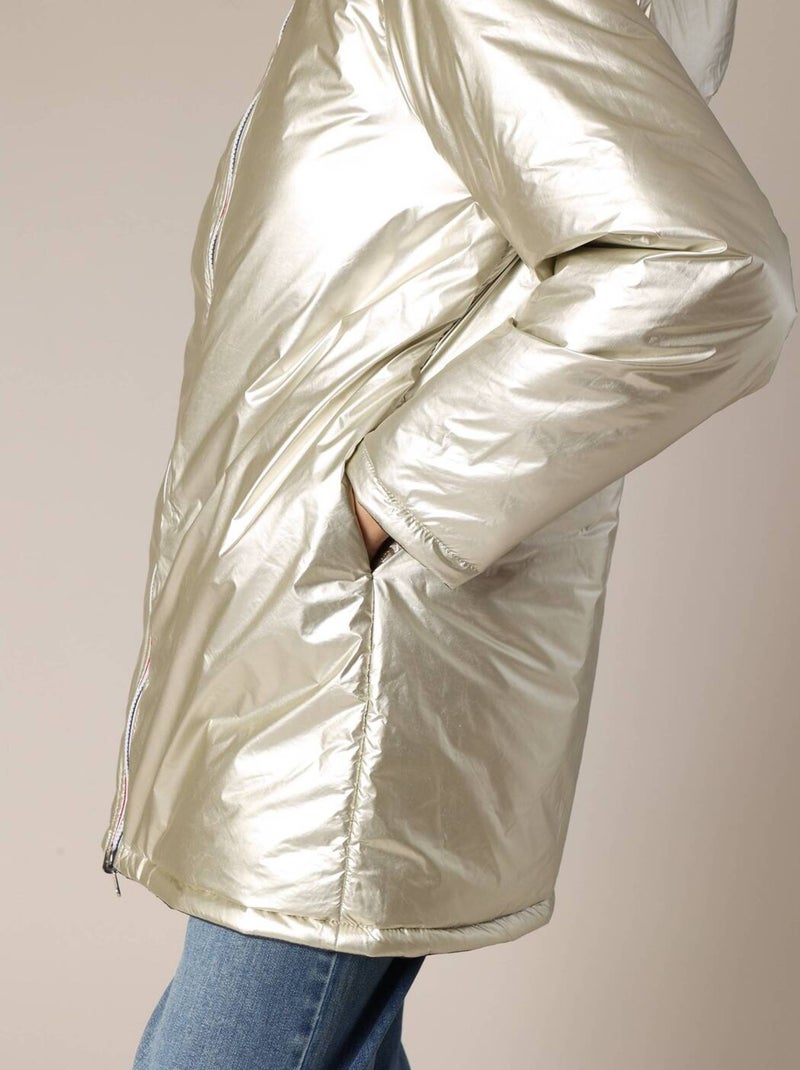 Veste mi-longue réversible 'Deeluxe' Bleu marine - Kiabi