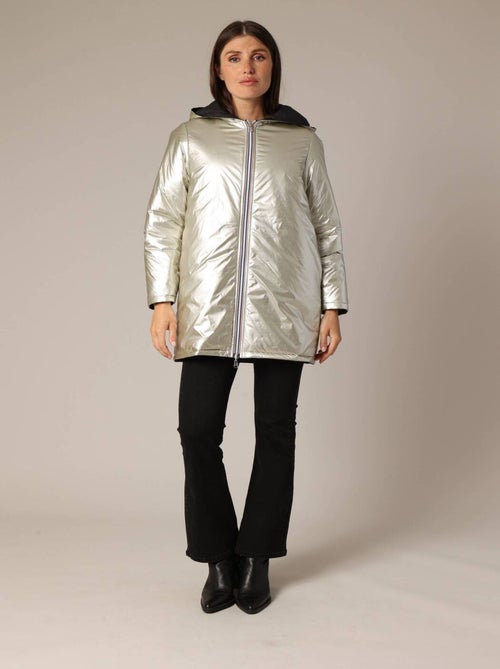 Veste mi-longue réversible 'Deeluxe' - Kiabi