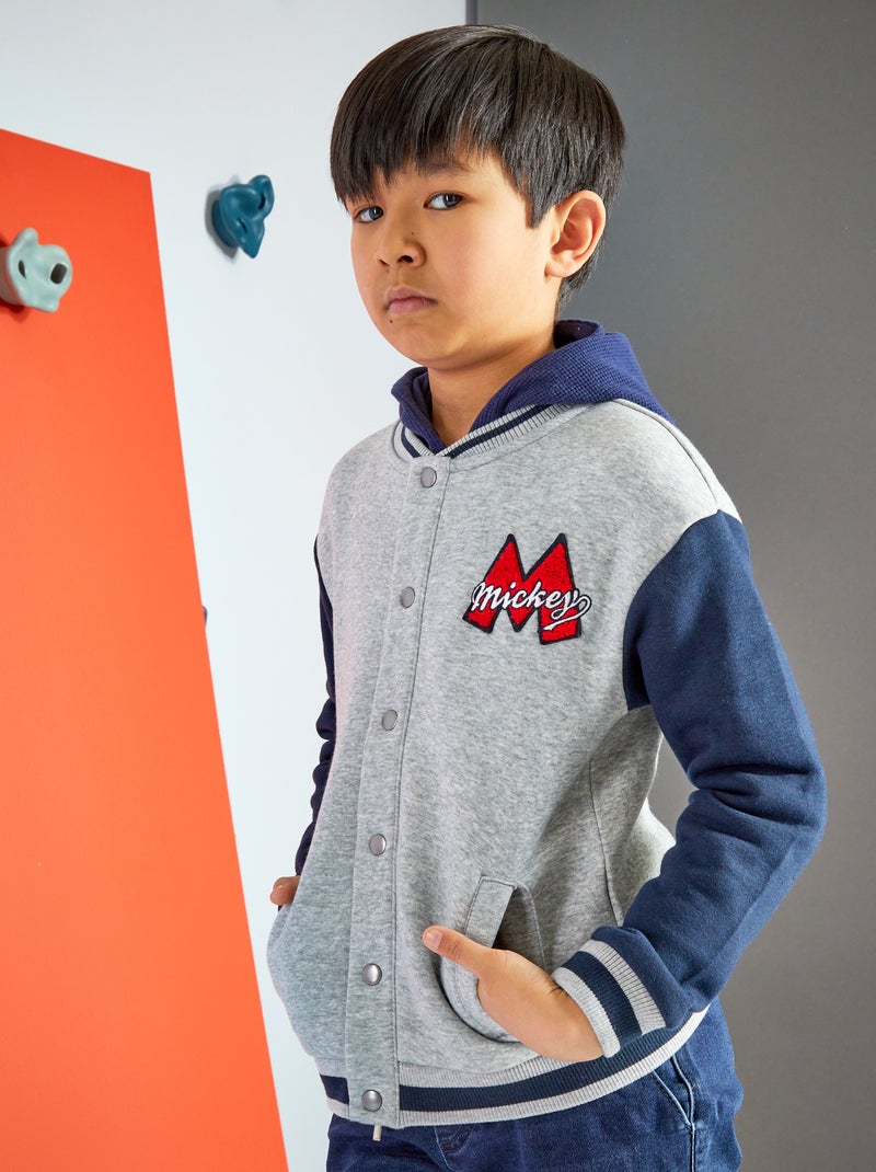 Veste 'Mickey' esprit campus Gris/bleu - Kiabi