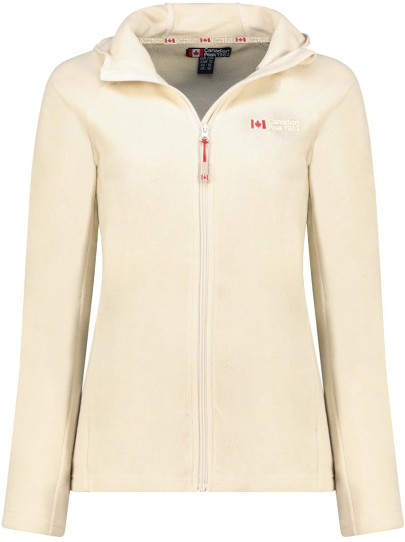 Veste micro-polaire à capuche tugoodeak – canadian peak Blanc cassé - Kiabi