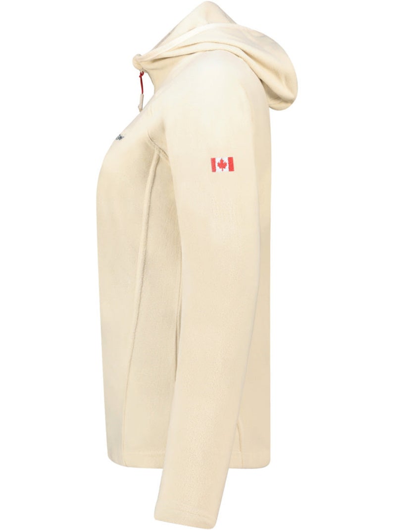 Veste micro-polaire à capuche tugoodeak – canadian peak Blanc cassé - Kiabi