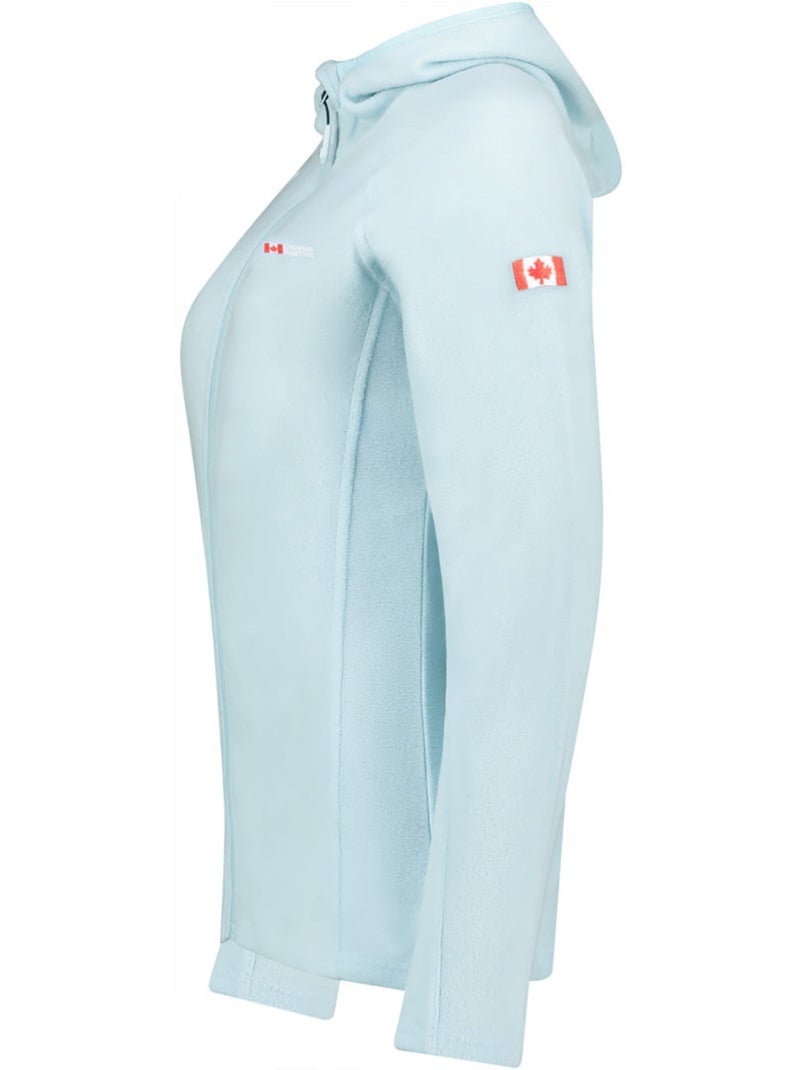 Veste micro-polaire à capuche tugoodeak – canadian peak Bleu ciel - Kiabi