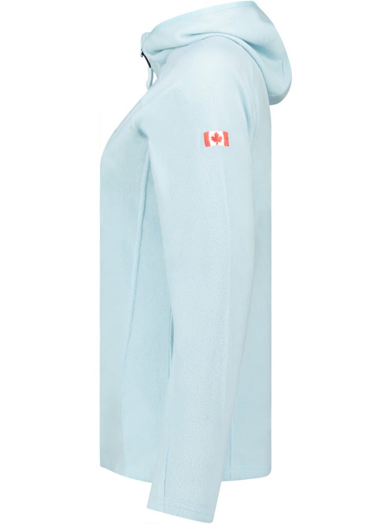 Veste micro-polaire à capuche tugoodeak – canadian peak Bleu ciel - Kiabi