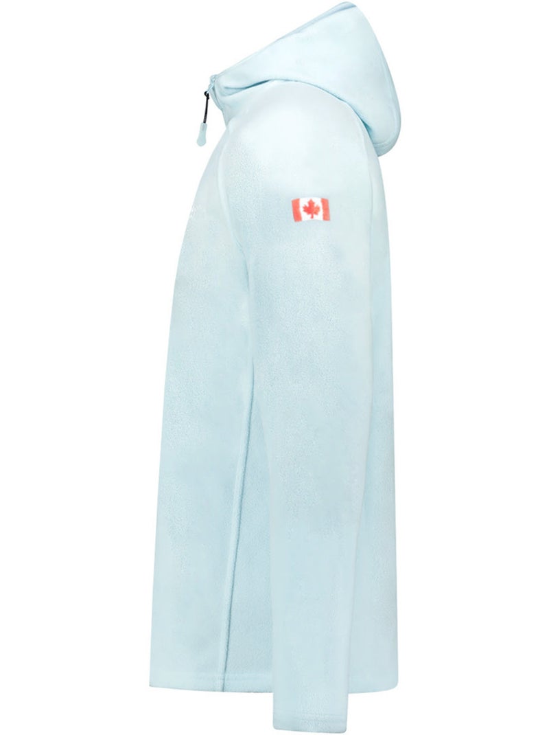 Veste micro-polaire à capuche tugoodeak – canadian peak Bleu ciel - Kiabi