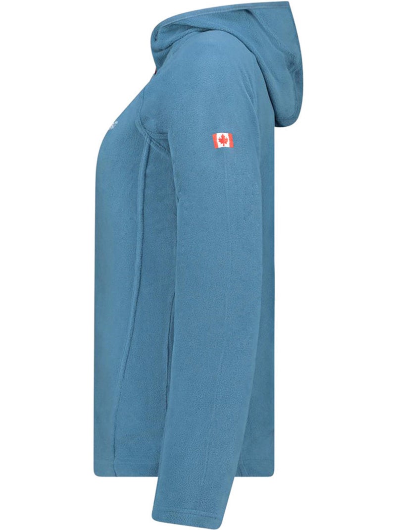 Veste micro-polaire à capuche tugoodeak – canadian peak Bleu pétrole - Kiabi