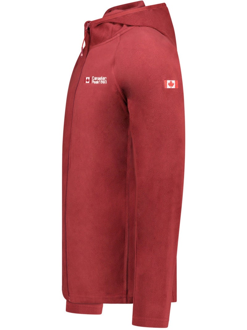 Veste micro-polaire à capuche tugoodeak – canadian peak Bordeaux - Kiabi