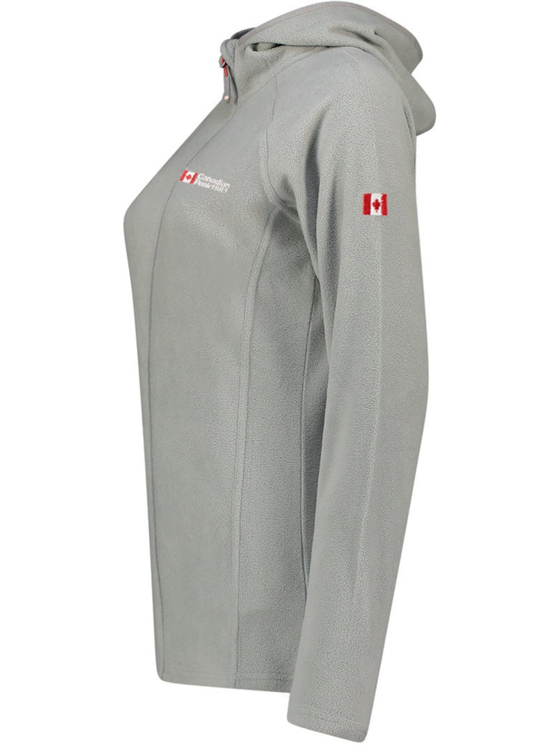 Veste micro-polaire à capuche tugoodeak – canadian peak Gris clair - Kiabi