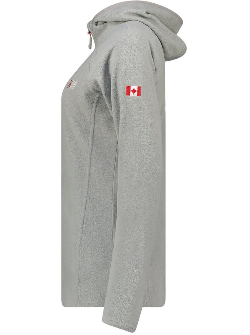 Veste micro-polaire à capuche tugoodeak – canadian peak Gris clair - Kiabi