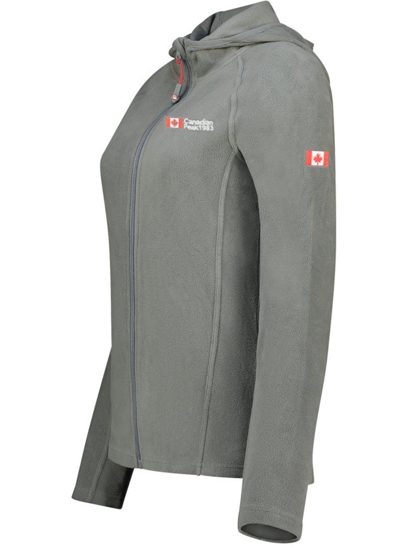 Veste micro-polaire à capuche tugoodeak – canadian peak Gris foncé - Kiabi