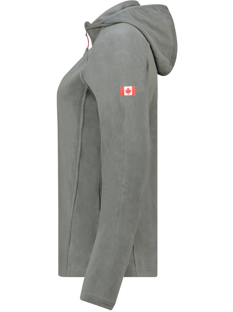 Veste micro-polaire à capuche tugoodeak – canadian peak Gris foncé - Kiabi