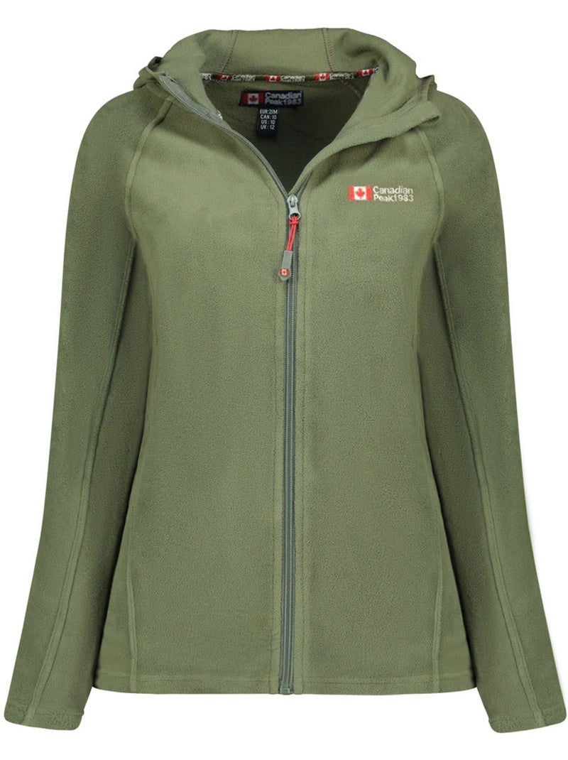 Veste micro-polaire à capuche tugoodeak – canadian peak Kaki - Kiabi