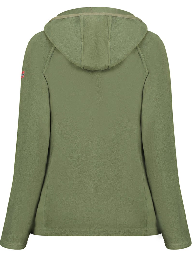 Veste micro-polaire à capuche tugoodeak – canadian peak Kaki - Kiabi