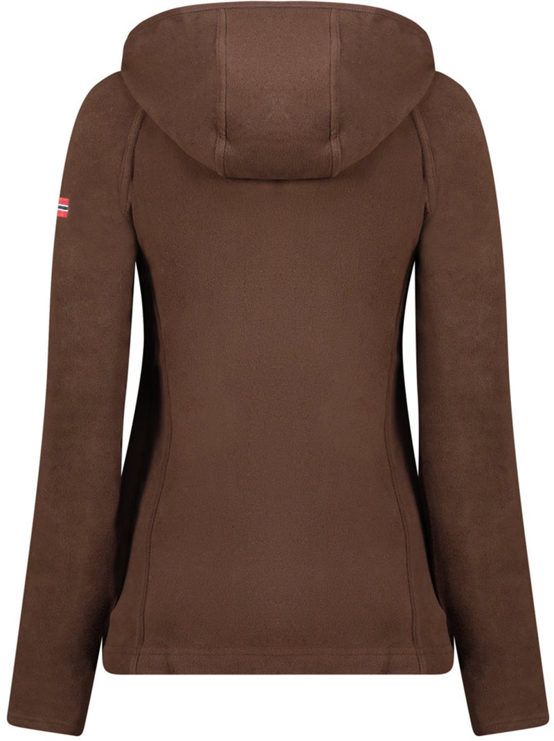 Veste micro-polaire à capuche tugoodeak – canadian peak Marron - Kiabi
