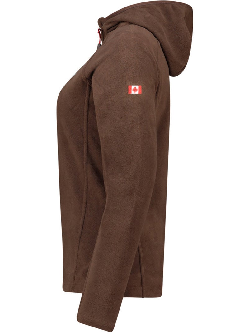 Veste micro-polaire à capuche tugoodeak – canadian peak Marron - Kiabi