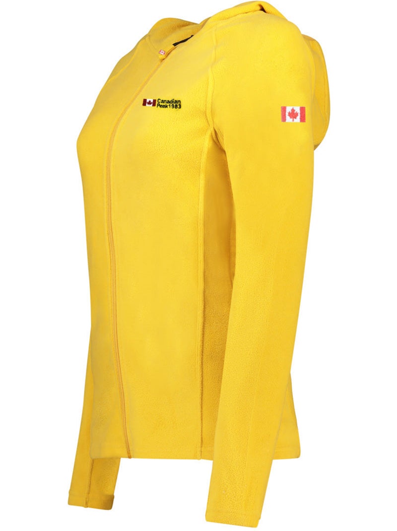 Veste micro-polaire à capuche tugoodeak – canadian peak Moutarde - Kiabi
