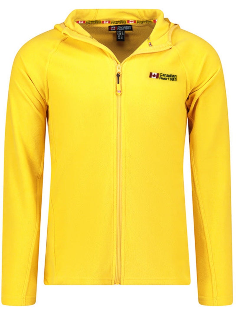 Veste micro-polaire à capuche tugoodeak – canadian peak Moutarde - Kiabi