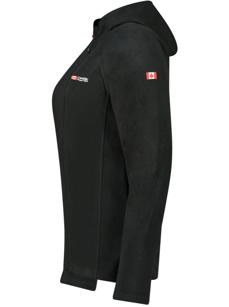 Veste micro-polaire à capuche tugoodeak – canadian peak Noir - Kiabi