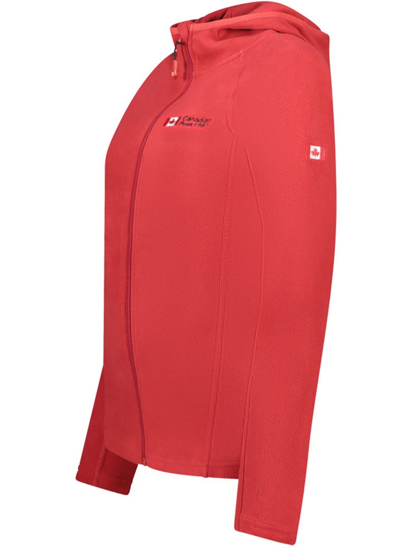 Veste micro-polaire à capuche tugoodeak – canadian peak Rouge - Kiabi